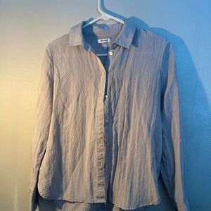 Madewell Women’s Crinkled Relaxed Fit Button-Up Shirt